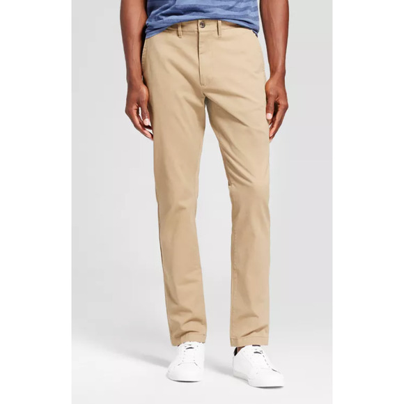 Goodfellow & Co Slim Trouser Pants Khaki 32x32 Stretch Business Casual - Picture 3 of 15